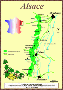 Alsace France wine French map